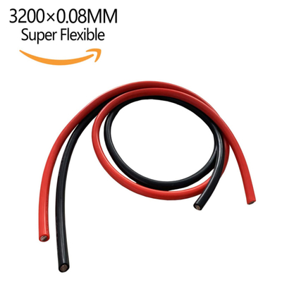 Moistureproof 600V Silicone Flex Cable , 3200/0.08 Durable 6 AWG Tinned Copper Wire