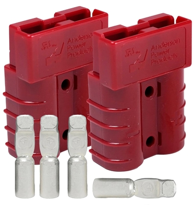 SB50 50A Forklift Battery Charger Connector Plug , Red Anderson Powerpole Outlet