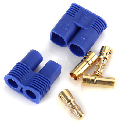 2 Pin Brass EC3 Battery Connector , 3mm Male Female EC3 Banana Plug