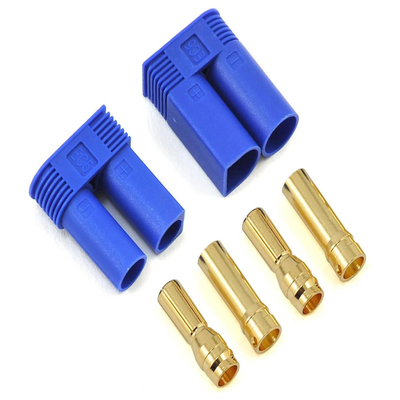 5mm EC5 RC Battery Connectors Gold Plated With Blue Plastic Housing