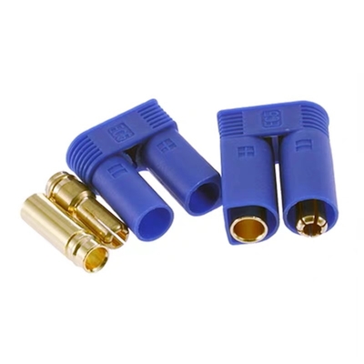 5mm EC5 RC Battery Connectors Gold Plated With Blue Plastic Housing