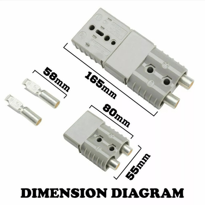 Gray Red SB120 Anderson Powerpole Connectors 120A 600V For Solar Panels