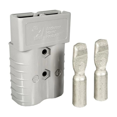 350A 600V Forklift Battery Plug , Winch Trailer Forklift Battery Cable Connectors