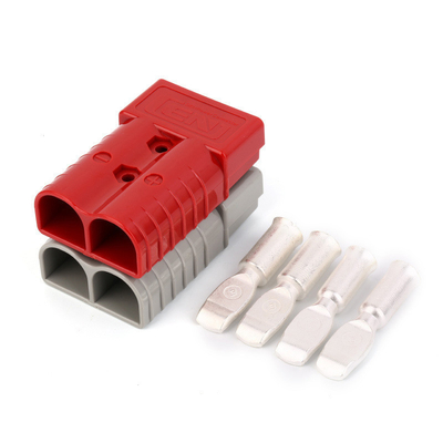 350A 600V Forklift Battery Plug , Winch Trailer Forklift Battery Cable Connectors