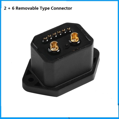 Removable 220V Copper Electric Car Plug ,  2 6 Core Copper EV Charger Plug Adapter