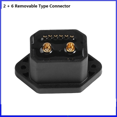 Removable 220V Copper Electric Car Plug ,  2 6 Core Copper EV Charger Plug Adapter