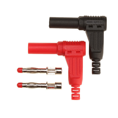 Solder Stackable Banana Plugs , 32A Right Angle 4mm Banana Plug