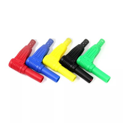 Solder Stackable Banana Plugs , 32A Right Angle 4mm Banana Plug