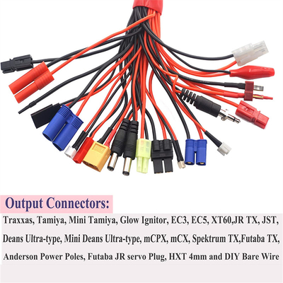 Silicone RC Battery Charger Leads , 19 In 1 Multifunctional Lipo Charging Leads