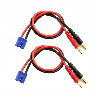 14AWG Silicone EC3 RC Charger Cable Multipurpose Red Black Color