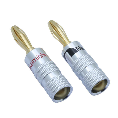 24K Gold Plated Nakamichi Speaker Connectors , Practical Nakamichi BFA Banana Plugs