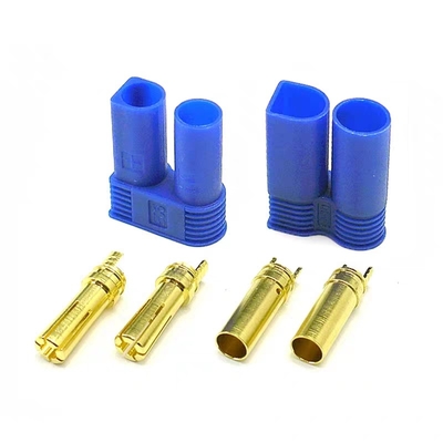 5mm EC5 RC Battery Connectors Gold Plated With Blue Plastic Housing