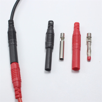 Stackable Shrouded Banana Plug Connectors 4mm Soldering Type