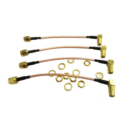 Hexie RG178 RG316 Radio Frequency Antennas Assembly Female SMA Right Angle