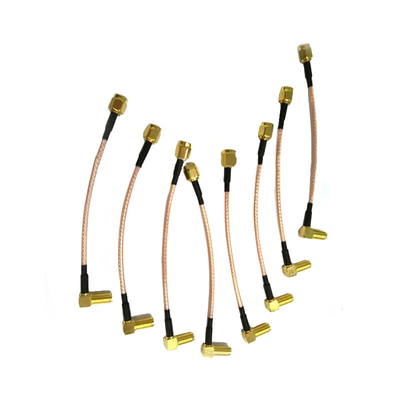 Hexie RG178 RG316 Radio Frequency Antennas Assembly Female SMA Right Angle