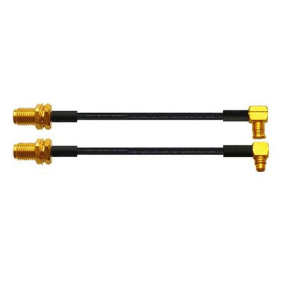 Hexie RG178 RG316 Radio Frequency Antennas Assembly Female SMA Right Angle