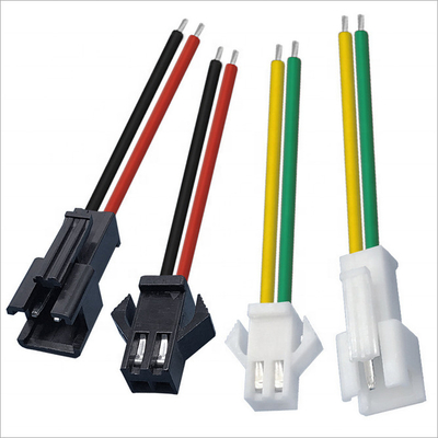 PA66 kundenspezifische Kabelbaum JST 2.54mm Nylonlampe Inspektion 2 Pin Male Female Connector For LED